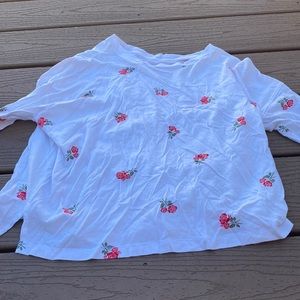 White rose shirt from pink.